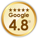 Googleクチコミ評価平均4.8