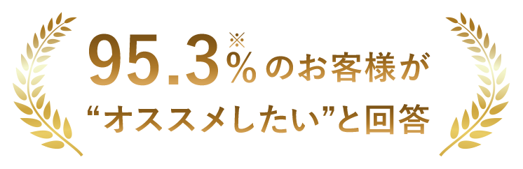 95.3%のお客様がおすすめしたいと回答