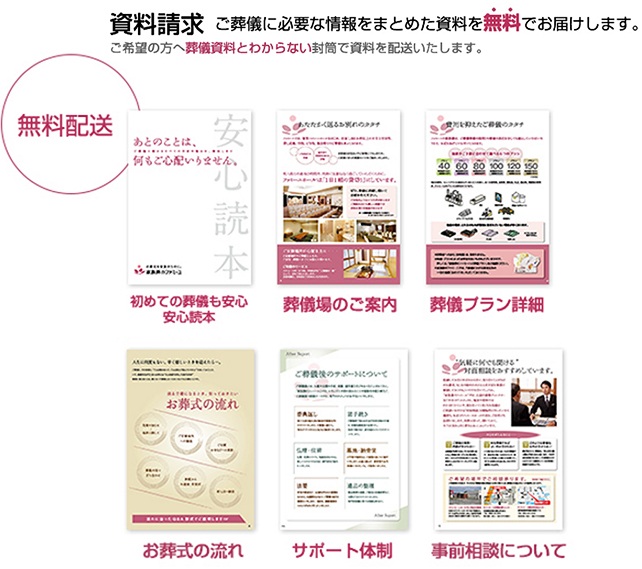 資料請求でご送付する書類