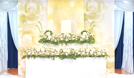 スタンダードプラン 花祭壇 白