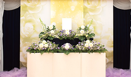 スタンダードプラン 花祭壇 紫