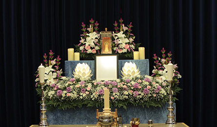 一日葬プラン祭壇