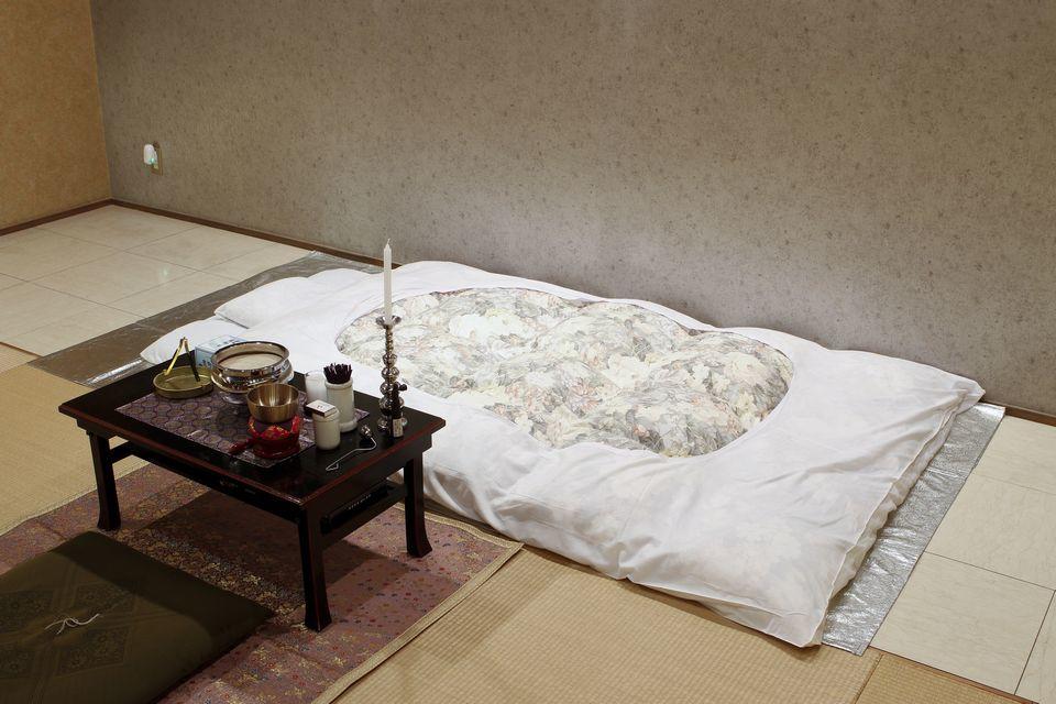 【安置室】畳の部屋にお布団で安置します