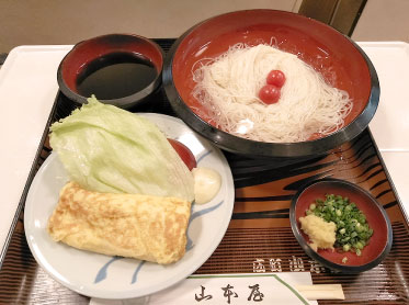 父が通った、創業明治10年の老舗「広町　山本屋食堂」の「そーめん」と「卵焼き」。